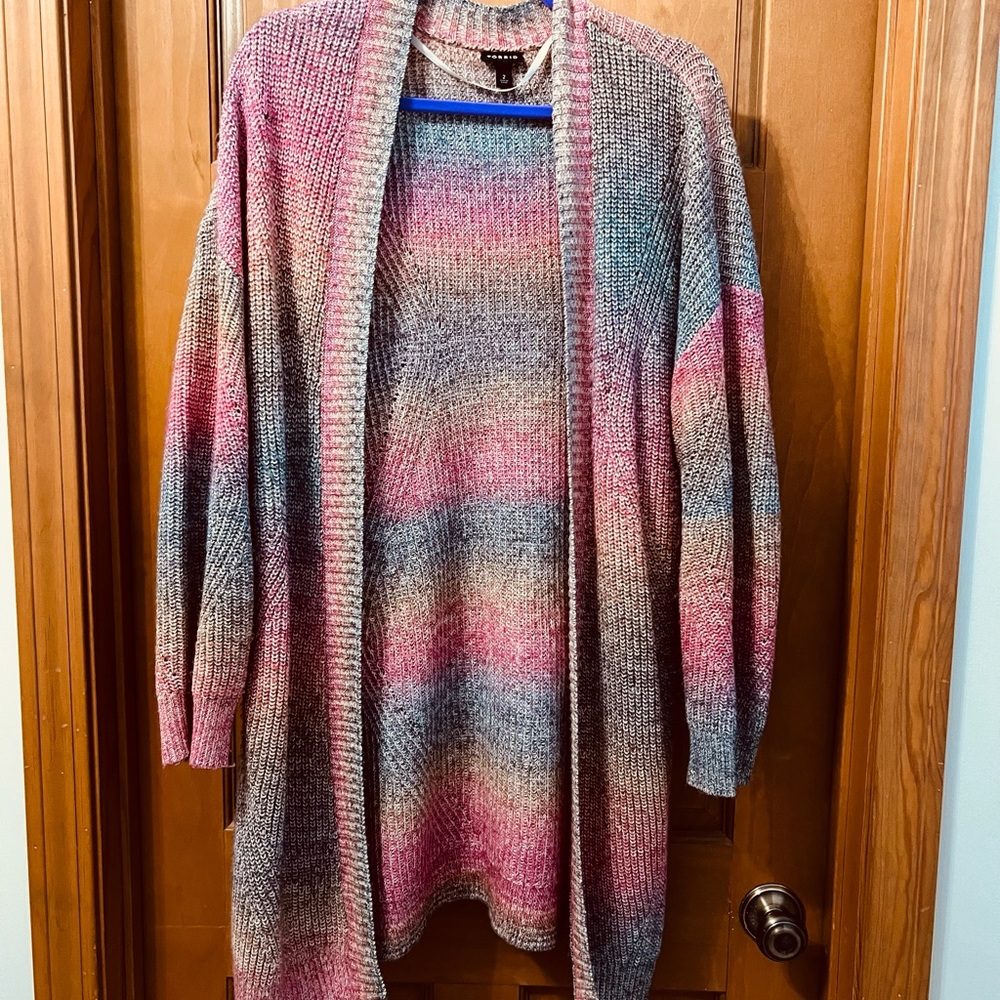Torrid Pink and Blue Women's Cardigan Sweater